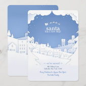 Père Noël A Une Nouvelle Carte De Vacances Stop (Devant / Derrière)