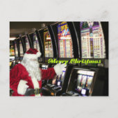Père Noël à Vegas jouer machines à sous Carte post (Devant)