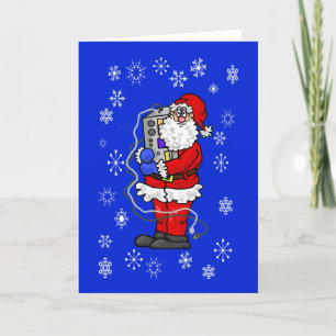 père Noël Accroche Sa Carte Radio Christmas