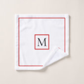 Père Noël afro-américain, monogramme de flocons de (Gant de toilette)