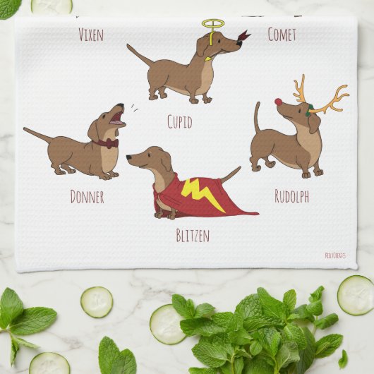 Père Noël aide à préparer une serviette de thé de (Plié)