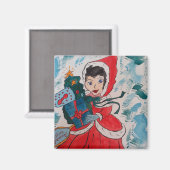 Père Noël Aide Magnet de Noël (Recto/Verso)