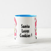 Père Noël aime les cookies Mug (Centre)