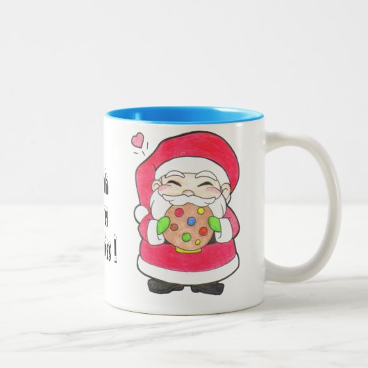 Père Noël aime les cookies Mug (Droit)