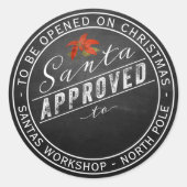 Père Noël Approuvé Étiquette Cadeau De L'Atelier D (Devant)