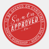 Père Noël Approuvé Étiquette Cadeau De L'Atelier D (Devant)