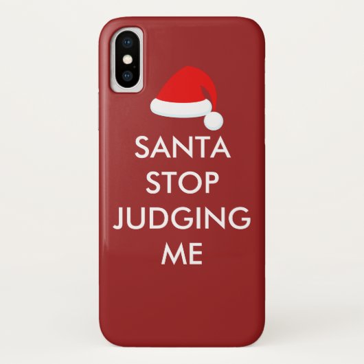 PÈRE NOËL ARRÊTE DE ME JUGER coque iphone (Dos)