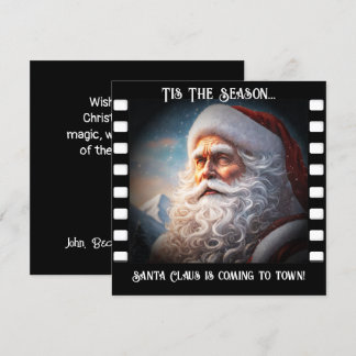 Père Noël arrive bientôt à la ville ! Carte de vœu