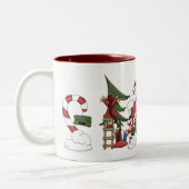 Père Noël Atelier de vacances Mug (Gauche)