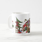 Père Noël Atelier de vacances Mug (Devant gauche)