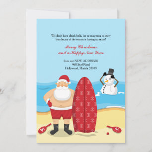 Père Noël au faire-part mobile de plage