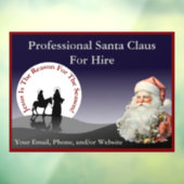 Père Noël Autocollant pour Vitrine d'Entreprise (Feuille 3)