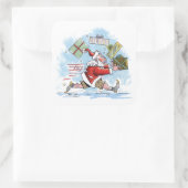 Père Noël Autocollants de grand carré non préparés (Sac)