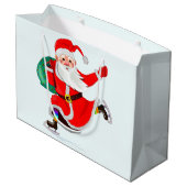 Père Noël avec cadeaux Joyeux Sacs cadeaux de Noël (Dos Angle)