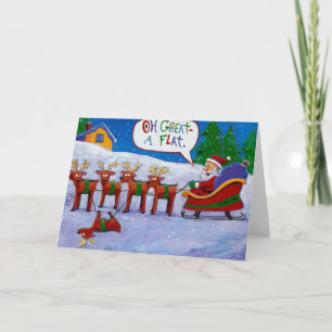 Père Noël avec carte de rennes