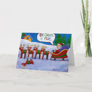 Père Noël avec carte de rennes