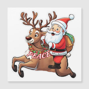 Père Noël avec carte magnétique Cadeaux de Paix