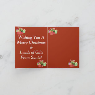 Père Noël Avec Cartes Cadeaux Cartes Pliées
