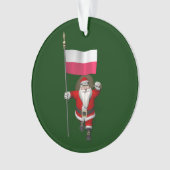 Père Noël Avec Drapeau De Pologne (devant)