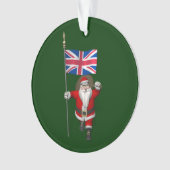 Père Noël Avec Drapeau Union Du Royaume-Uni (devant)