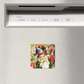 père Noël Avec Jouets Magnet Vintage (In Situ (Lave-vaisselle))