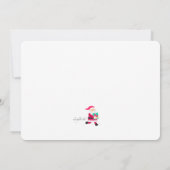 Père Noël avec le faire-part de naissance de photo (Dos)