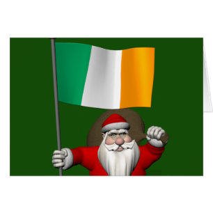 Père Noël avec l'enseigne de l'Irlande
