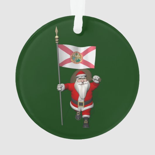 Père Noël Avec L'Ensigne De Floride (dos)