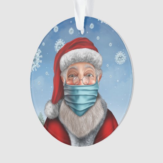 Père Noël avec masque facial (devant)