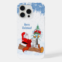 Père Noël avec Renard de lapin et écureuil