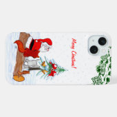 Père Noël avec Renard de lapin et écureuil (Verso Horizontal)