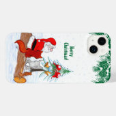 Père Noël avec Renard de lapin et écureuil (Verso Horizontal)
