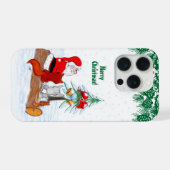 Père Noël avec Renard de lapin et écureuil (Verso Horizontal)