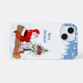 Père Noël avec Renard de lapin et écureuil (Verso Horizontal)