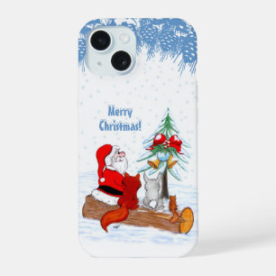 Père Noël avec Renard de lapin et écureuil