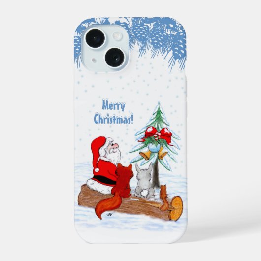 Père Noël avec Renard de lapin et écureuil (Verso)