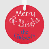 Père Noël avec sac de jouets Ornement de Noël (dos)