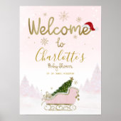 Père Noël Baby Baby shower de Noël Affiche de bien (Devant)