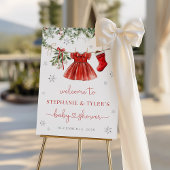 Père Noël Baby Baby shower de Noël Affiche de bien