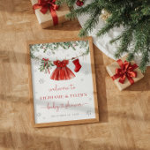 Père Noël Baby Baby shower de Noël Affiche de bien