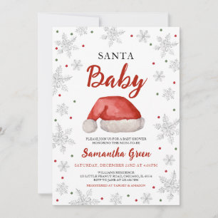 Père Noël Baby Baby shower Invitation