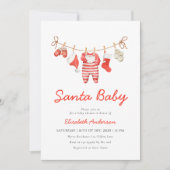 Père Noël Baby Baby shower Invitation (Devant)