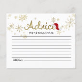 Père Noël Baby Budget Baby shower Cartes de consei (Devant)