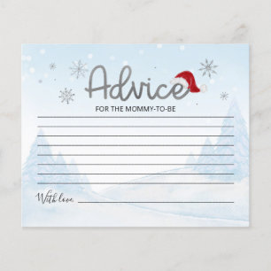 Père Noël Baby Budget Baby shower Cartes de consei