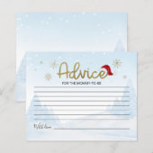 Père Noël Baby Budget Baby shower Cartes de consei (Devant / Derrière)