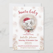 Père Noël Baby Christmas Baby shower Invitation (Devant)