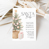 Père Noël Baby Christmas Baby shower Invitation