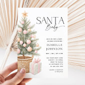 Père Noël Baby Christmas Baby shower Invitation