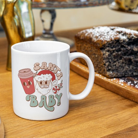 Père Noël Baby Christmas Boire du café Mug