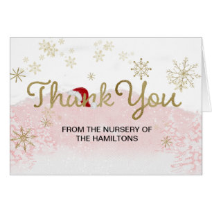 Père Noël Baby Christmas Girl Baby shower Merci